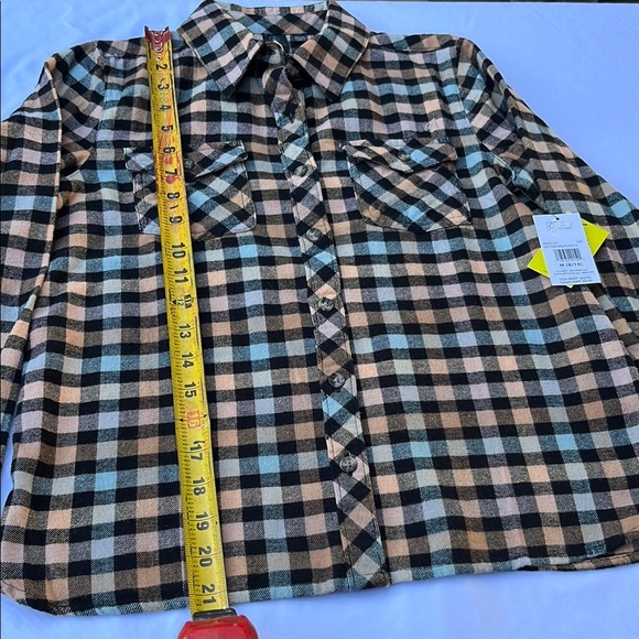 Volcom Kids Checkered Shirt - Blue, Brown, and Black - Picture 2 of 13